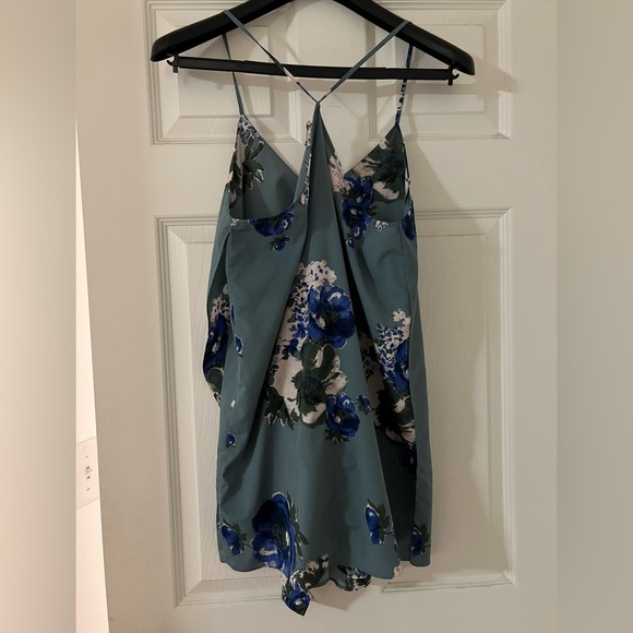 Free People Intimately Cascade Floral Dress Size Small in Teal Blue - Picture 5 of 5